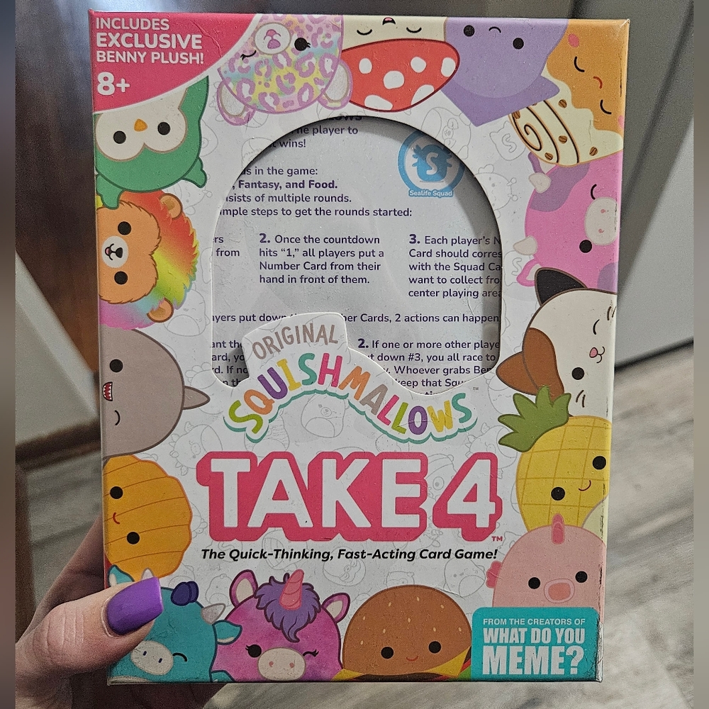Squishmallows Take 4 Card Game